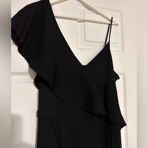 Black Club Monaco dress, jersey ribbed fabric size L - Picture 2 of 2